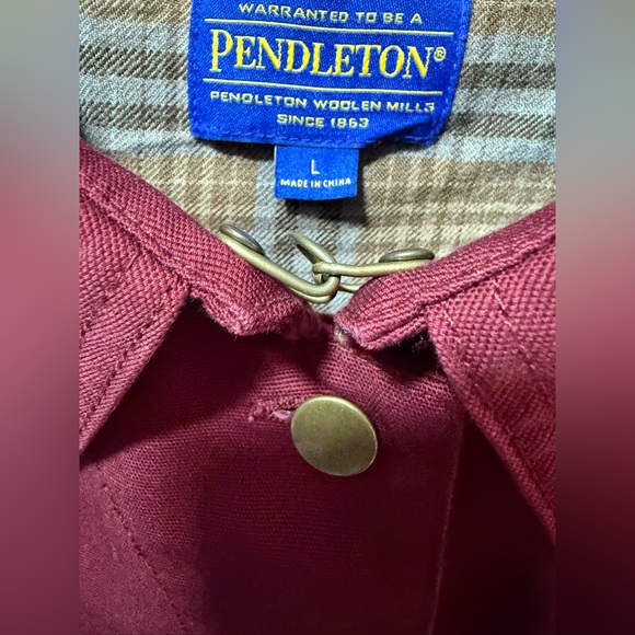 Pendleton Womens Crimson Canvas Coat - Picture 5 of 13
